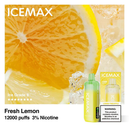 (展示)正品冰暴Icemax Ultra Freeze Taste 12000口超冰爽液晶显示屏一次性电子烟-多口味可选